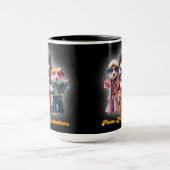 平和おもしろい。愛.ベルボトム。ハムスター超集団 マグカップ (中央)