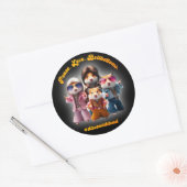 平和おもしろい。愛.ベルボトム。ハムスター超集団 ラウンドシール (封筒)