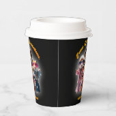 平和おもしろい。愛.ベルボトム。ハムスター超集団 紙コップ (右)