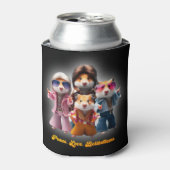 平和おもしろい。愛.ベルボトム。ハムスター超集団 缶クーラー (缶正面)