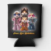 平和おもしろい。愛.ベルボトム。ハムスター超集団 缶クーラー (正面)