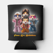 平和おもしろい。愛.ベルボトム。ハムスター超集団 缶クーラー (裏面)