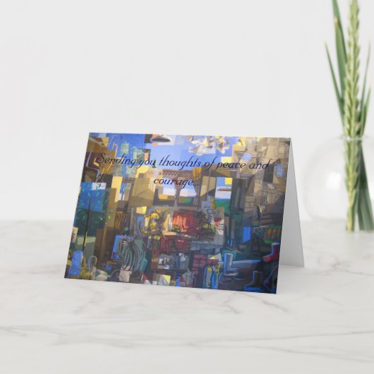 平和および勇気の思考を送ります… カード (正面)