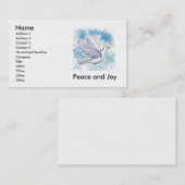 平和および喜びの鳩カード 名刺 (正面/裏面)