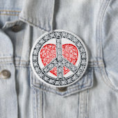 平和および愛ボタン 缶バッジ (インサイチュ)