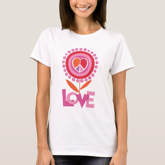 平和および愛花 Tシャツ (正面)