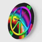 平和および愛虹の柱時計 ラージ壁時計 (傾斜)