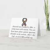 平和および愛 カード (裏面)