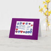 平和および愛 カード (黄色い花)