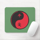 平和および愛Yinyang マウスパッド (マウス)