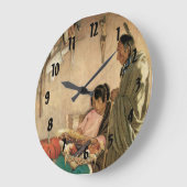 平和および沢山 ラージ壁時計 (傾斜)