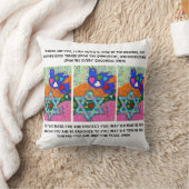 平和および祈りの言葉IVの枕ユダヤ人のイディッシュの鳩 クッション (ブランケット)