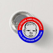 平和および繁栄のため 缶バッジ (正面&裏面)