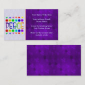 平和および花 名刺 (正面/裏面)