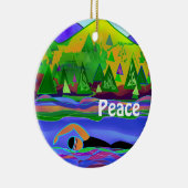 平和および開放水域の陶磁器のオーナメント セラミックオーナメント (右)