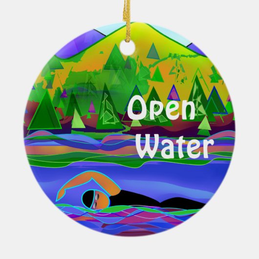 平和および開放水域の陶磁器のオーナメント セラミックオーナメント (裏面)