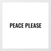 平和お願い白い黒いアンチ戦争抗議 ウィンドウサイン (シート)