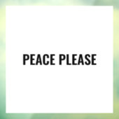 平和お願い白い黒いアンチ戦争抗議 ウィンドウサイン (シート3)