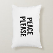 平和お願い白と黒のモダンタイポグラフィ アクセントクッション (正面(垂直))