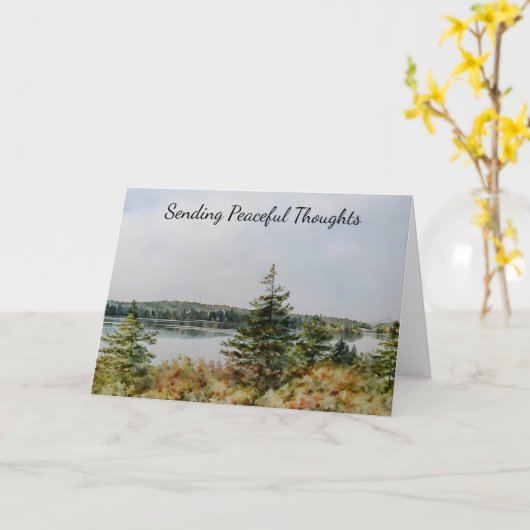 平和かわいらしな風景と思いをアートに カード (黄色い花)