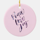 平和かわいらし愛の喜び セラミックオーナメント (裏面)