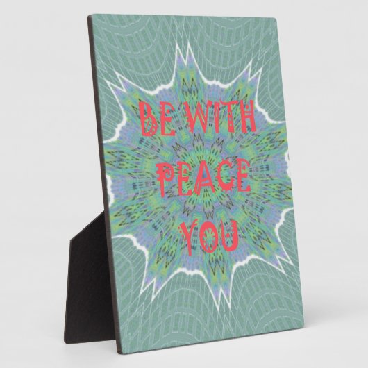 平和があなたとともに インスピレーションを与えるグラフィックアートテキスト フォトプラーク (側面)