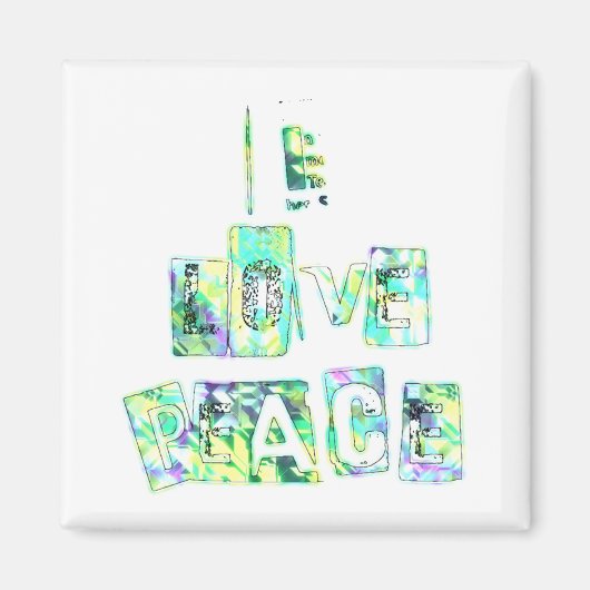 平和が大好き マグネット (正面)