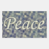 平和が広がる 長方形シール (正面)