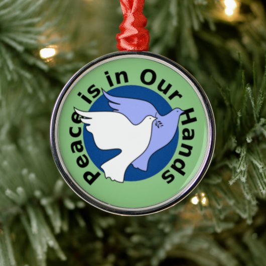 平和が我々の手に入る メタルオーナメント (ツリー)