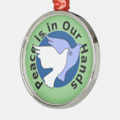 平和が我々の手に入る メタルオーナメント (左)