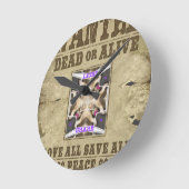 平和が欲しい ラウンド壁時計 (傾斜)