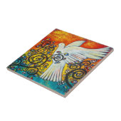 平和が鳩のタイルに飛んだ タイル (側面)