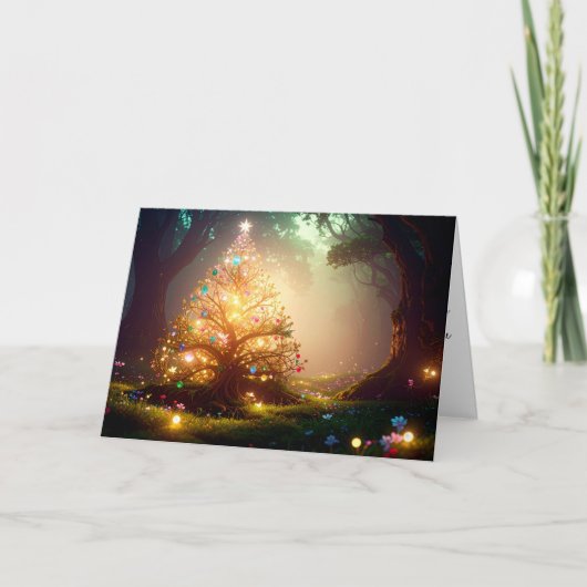 平和でのどかなメリークリスマスの願いと挨拶 シーズンカード (正面)