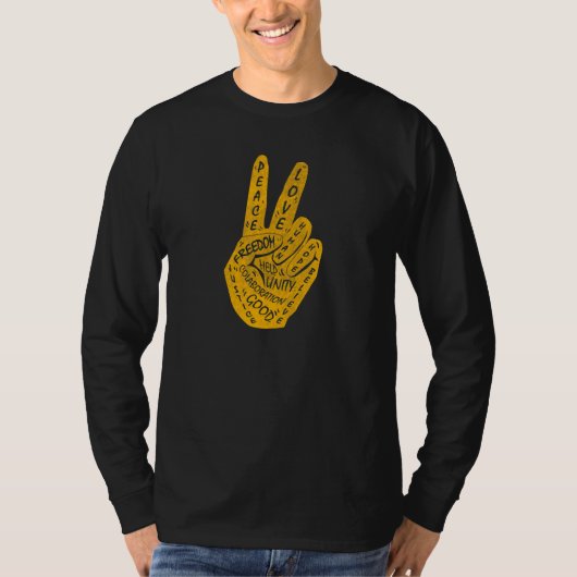 平和ではなく戦争の平和手札を作る22 Tシャツ (正面)