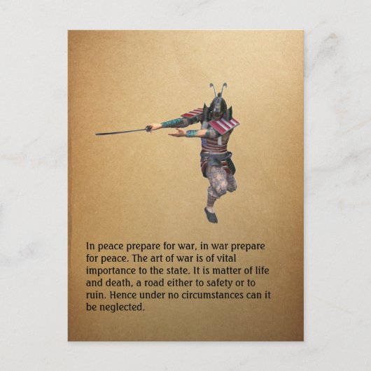 平和では戦争のために、で…準備して下さい ポストカード (正面)