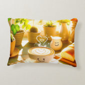 平和で心温まるカプチーノ朝 アクセントクッション (裏面)