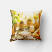 平和で心温まるカプチーノ朝 クッション (裏面)