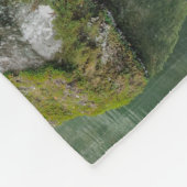 平和で日本のな庭 フリースブランケット (角)