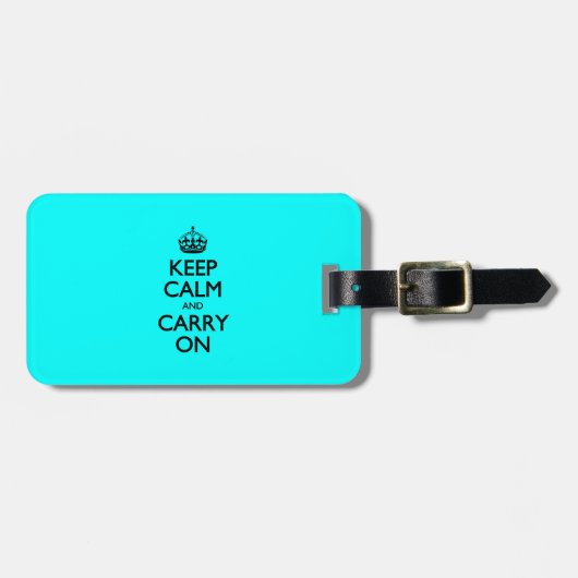 平和で爽やかな – Keep Calm and Carry On ラゲッジタグ (正面横)