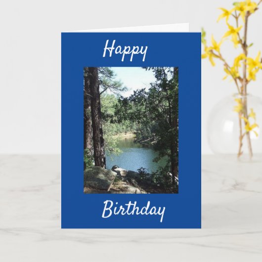 平和で美しい誕生日の願い カード (黄色い花)