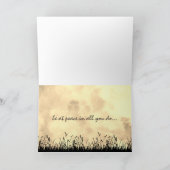 平和で – シルエット馬が日没で放牧 カード (内部)