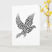 平和とハトの世界平和 カード (黄色い花)