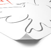 平和とハートの鳥 ポスター (角)