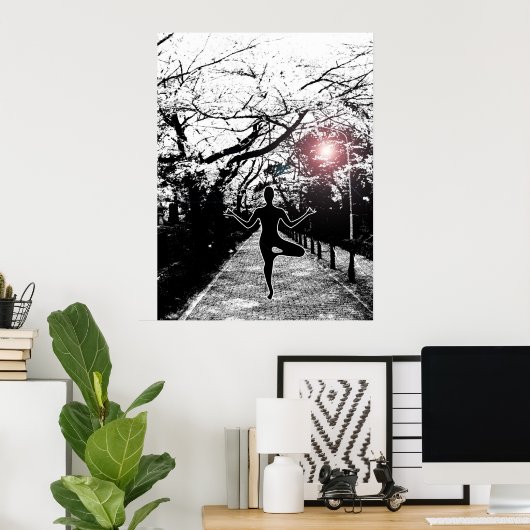 平和とバランス – ヨガアートワーク ポスター (ホームオフィス)