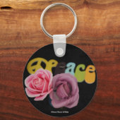 平和とバラ – キーチェーン (正面)