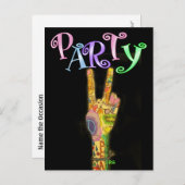 平和とパーティー!by SRF インビテーションポストカード (正面/裏面)