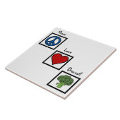 平和とブロッコリーのシンボル タイル (側面)