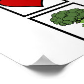 平和とブロッコリー ポスター (角)