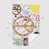 平和とペイズリーコラージュ ゴルフタオル (インサイチュ)