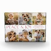 平和とモダン喜びのクリスマス フォトブロック (正面)